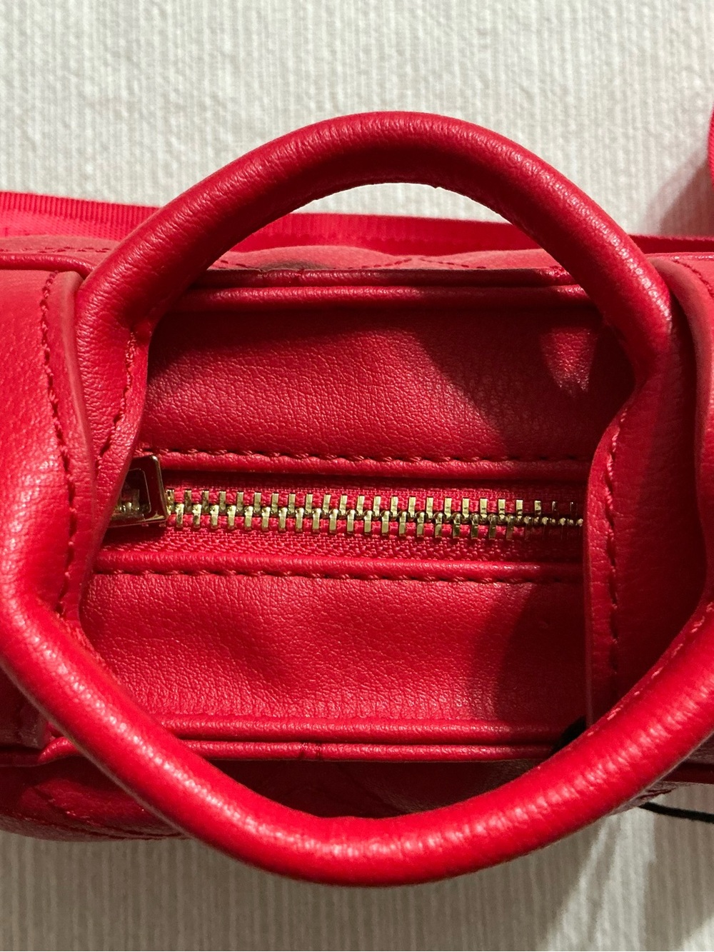 Madden Girl Lacy Quilted Heart Red Mini Tote with Adjustable Strap - Picture 7 of 11